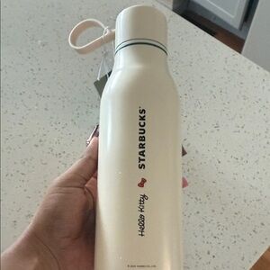 Starbucks Cream Hello Kitty Bottle